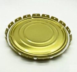 inside curling edges pail cover gold lacquer